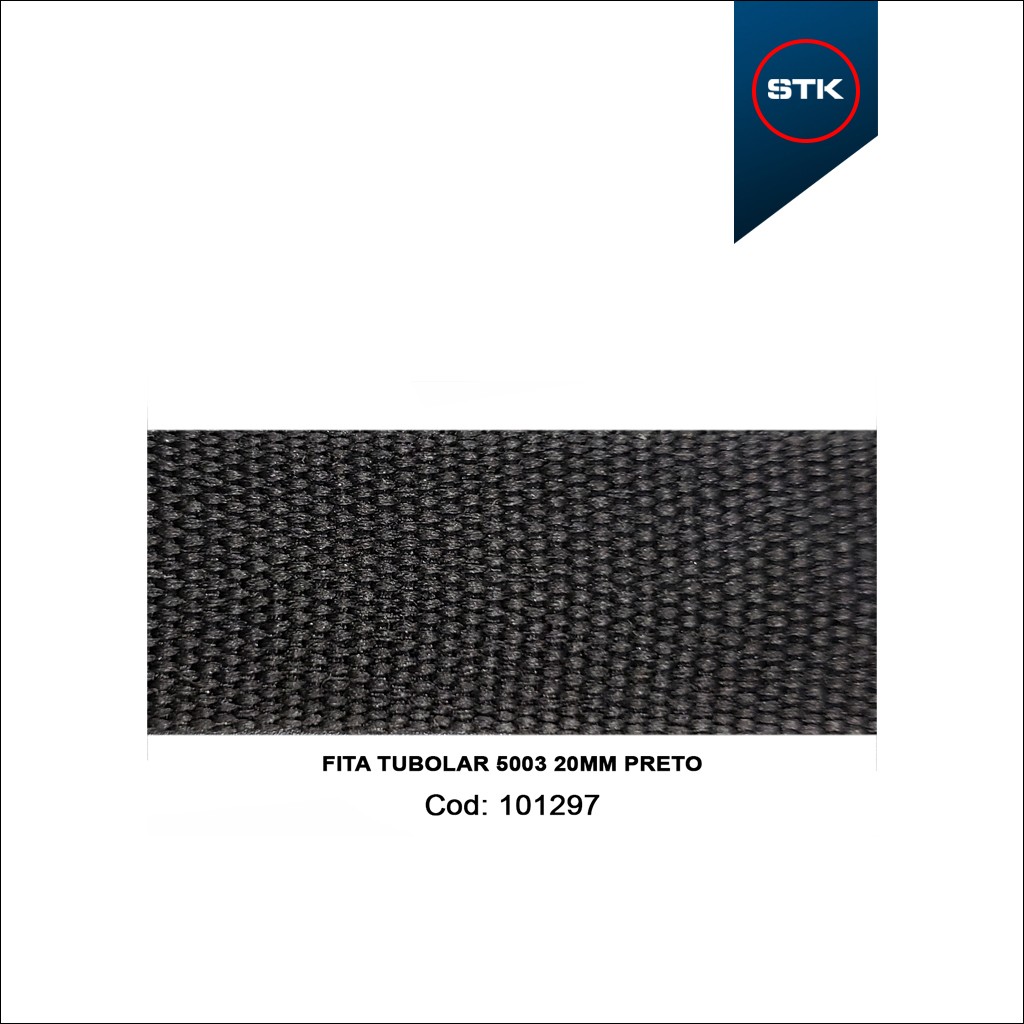 FITA TUBOLAR 5003 20MM PRETO