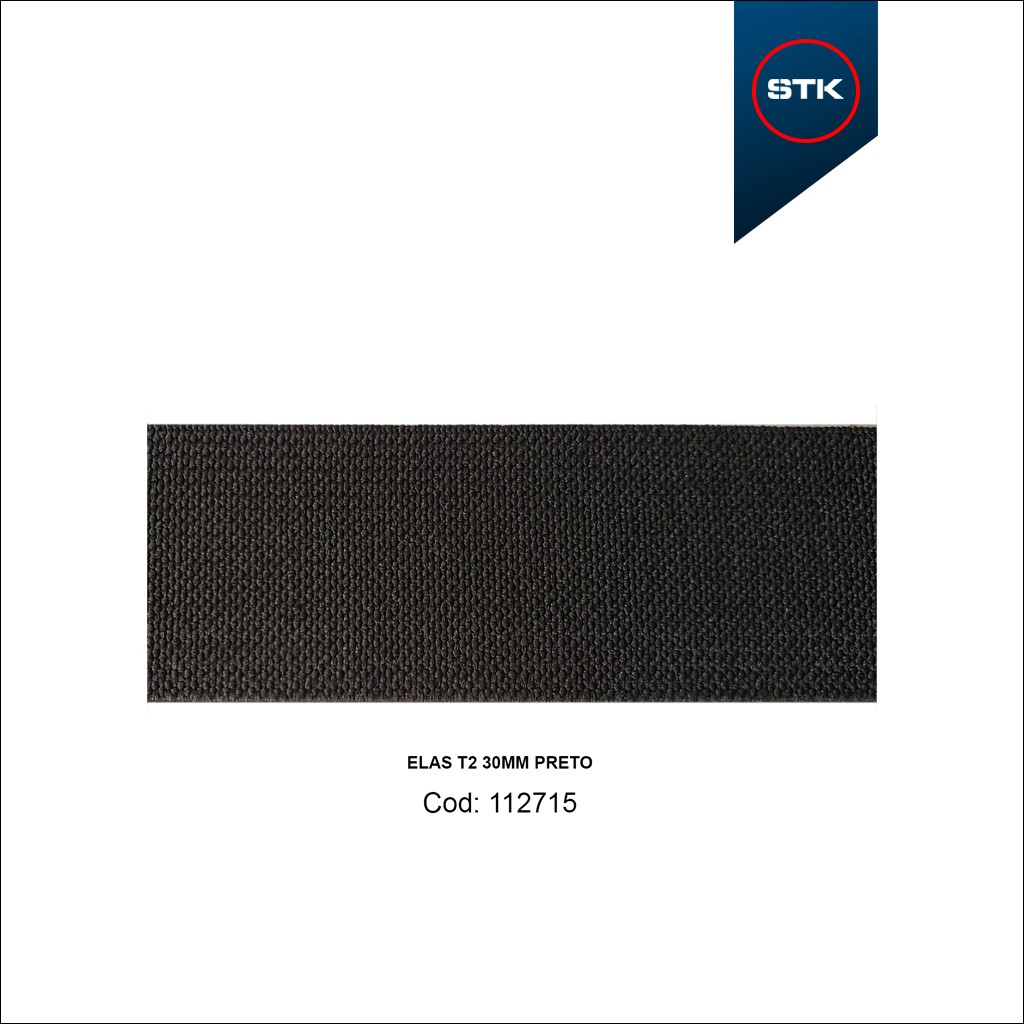 ELÁSTICO STK 187 T2 30MM PRETO 