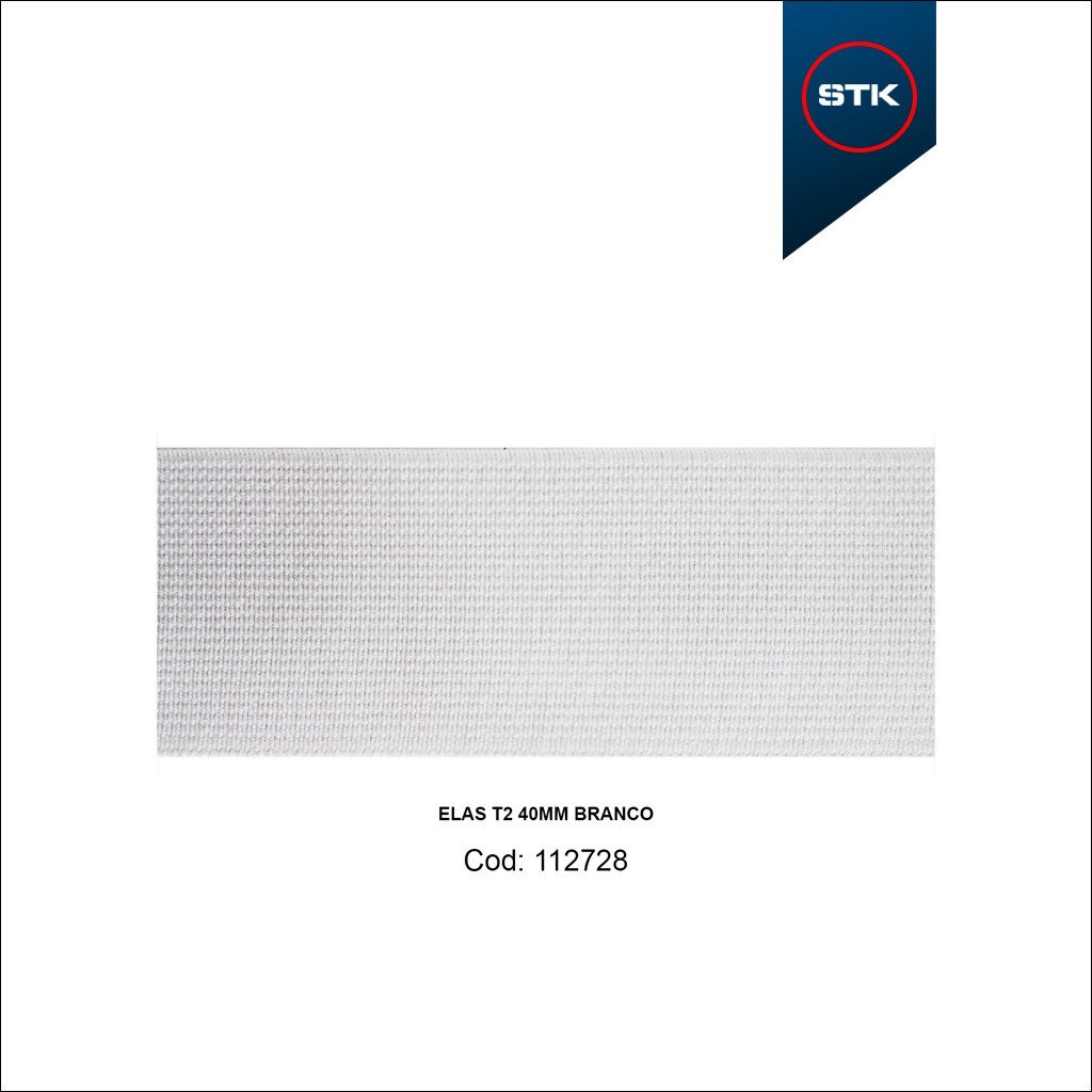 ELÁSTICO STK 187 T2 40MM BRANCO