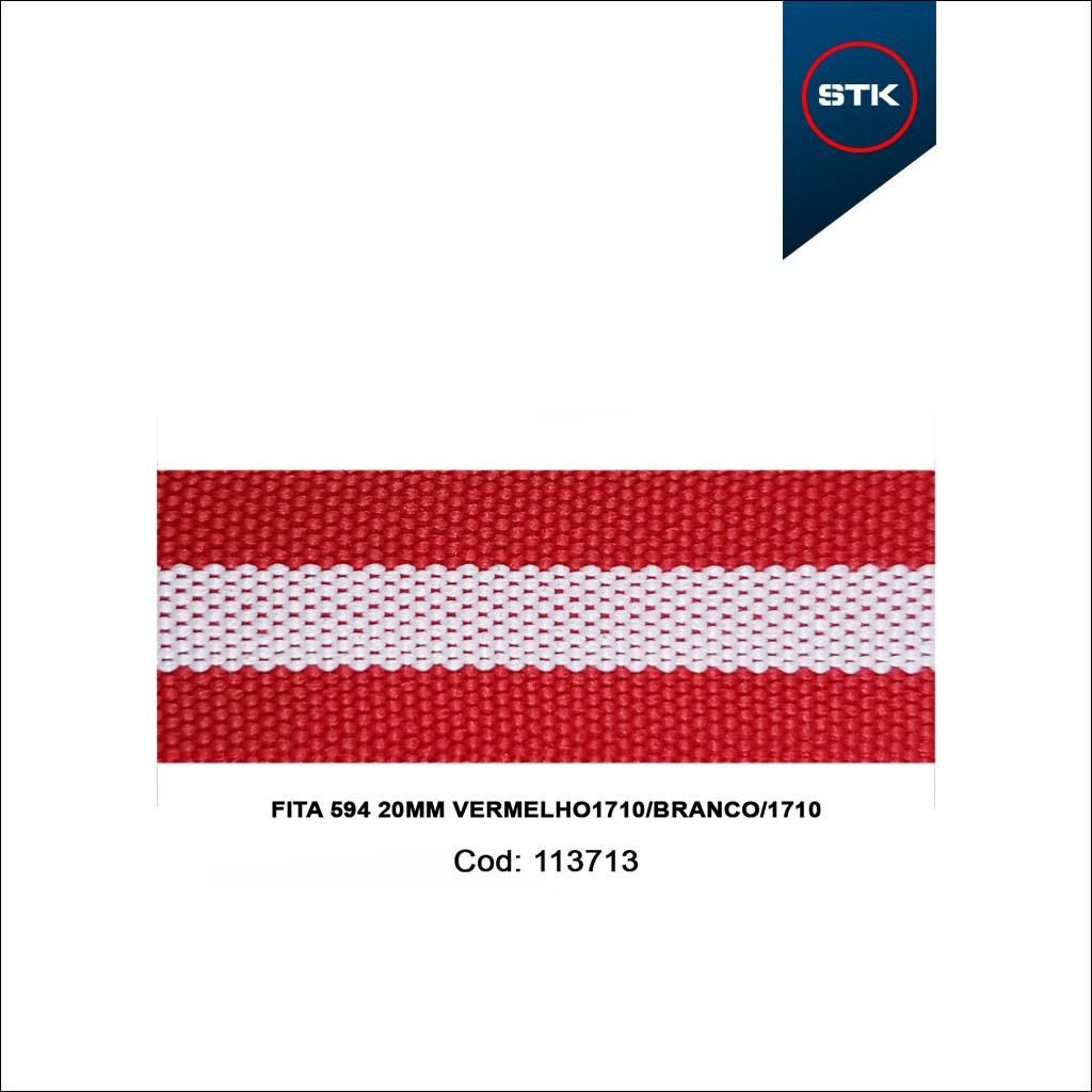 FITA 594 20MM VERMELHO1710 / BRANCO / 1710