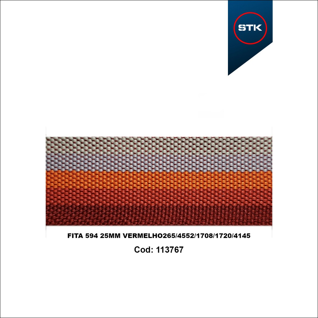 FITA 594 25MM VERMELHO265 / 4552 / 1708 / 1720 / 4145