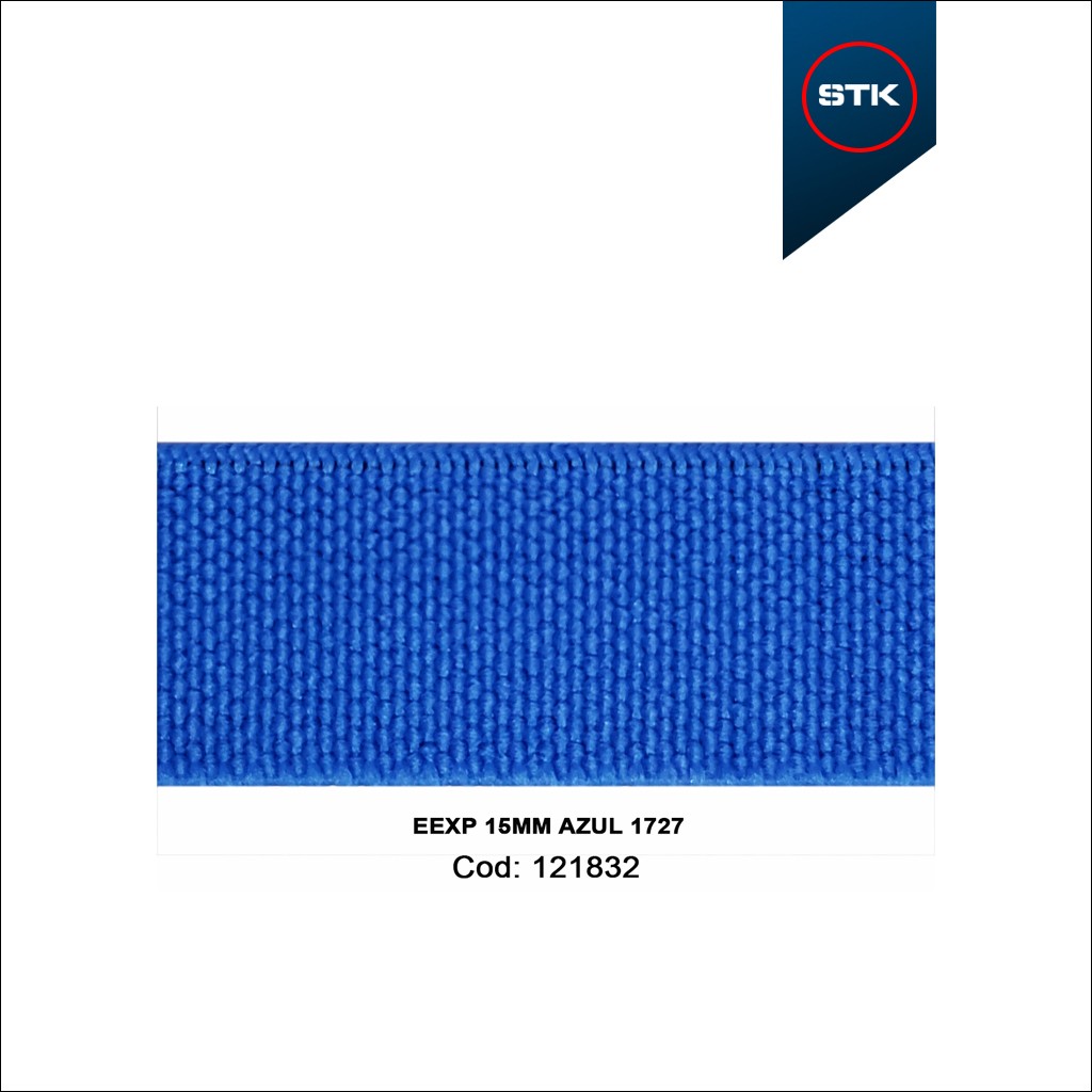 ELÁSTICO STK 156 EXPORTAÇÃO 15MM AZUL 1727