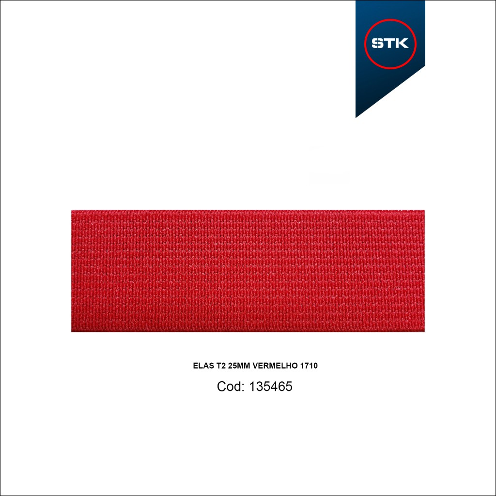 ELÁSTICO STK 187 T2 25MM VERMELHO 1710