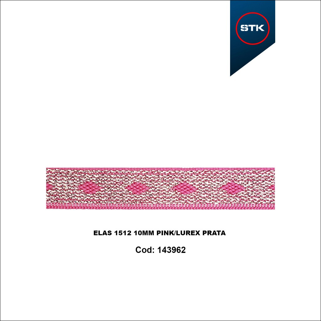 ELÁSTICO STK 1512 10MM PINK / LUREX PTA