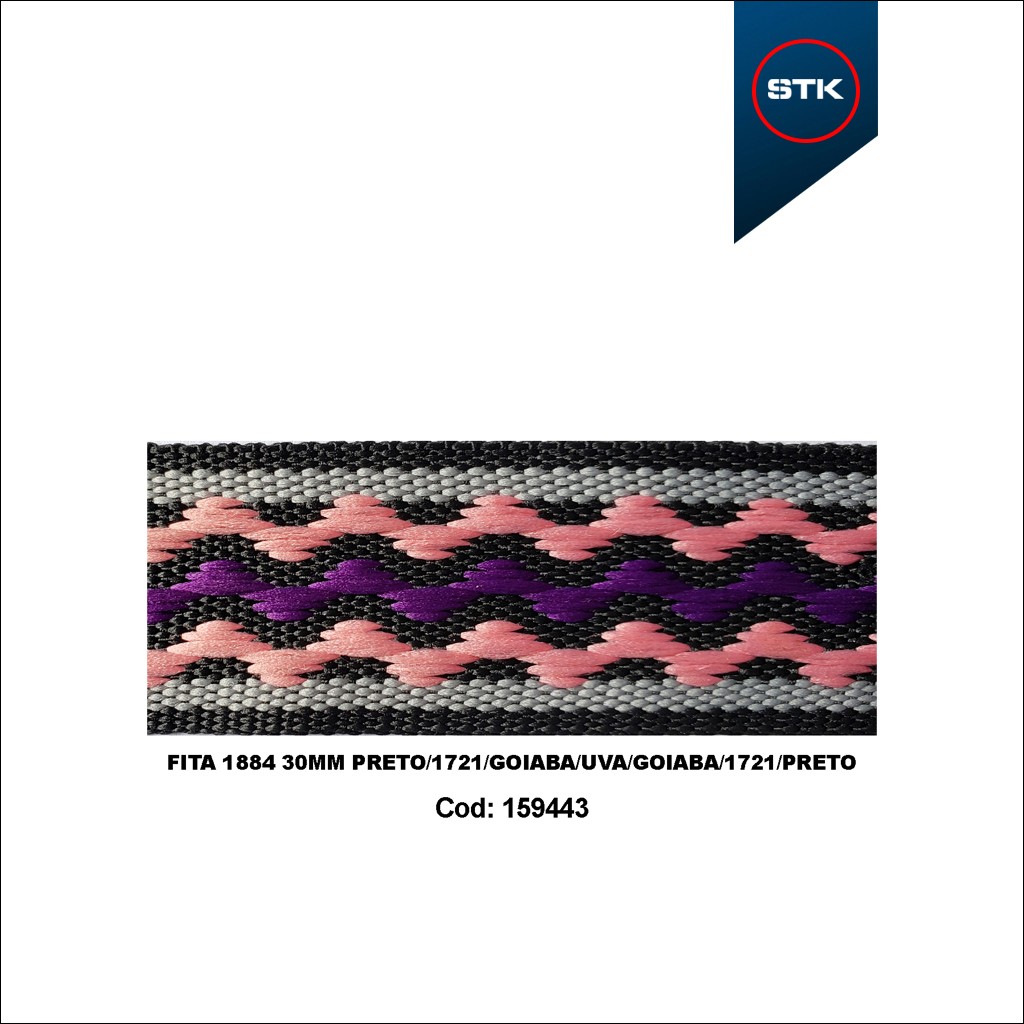 FITA 1884 30MM PRETO / 1721 / GOIABA