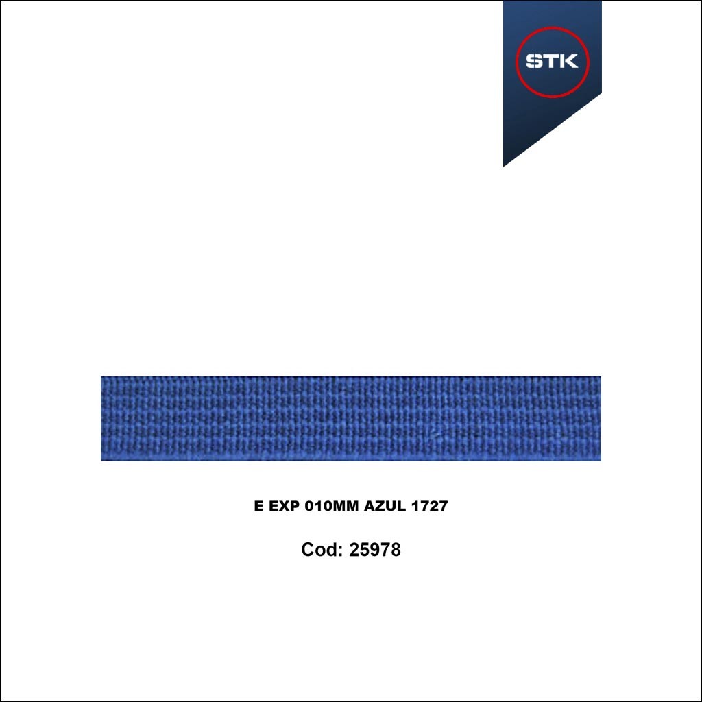 ELÁSTICO STK 156 EXPORTAÇÃO 10MM AZUL 1727